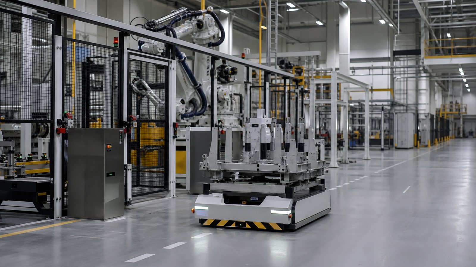 Документальная промышленная фотография по теме «AGV — автоматически управляемые тележки»; иллюстрация к материалу «agv — автоматически управляемые тележки»