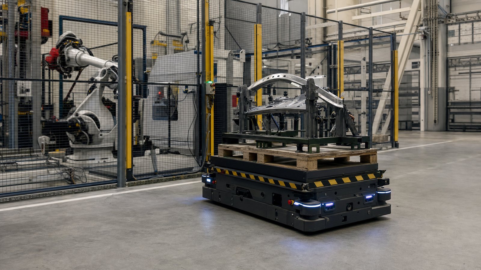 Документальная промышленная фотография по теме «AGV»; иллюстрация к материалу «agv»